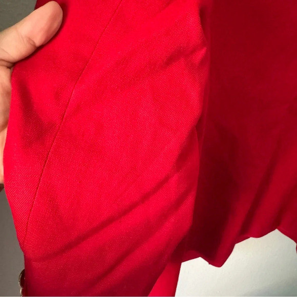 Vintage Talbot's double breasted red wool blazer gold buttons size 8P - Picture 14 of 14